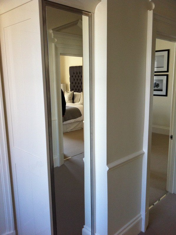 Full-length wardrobe mirror fitted in Ladbroke Grove home